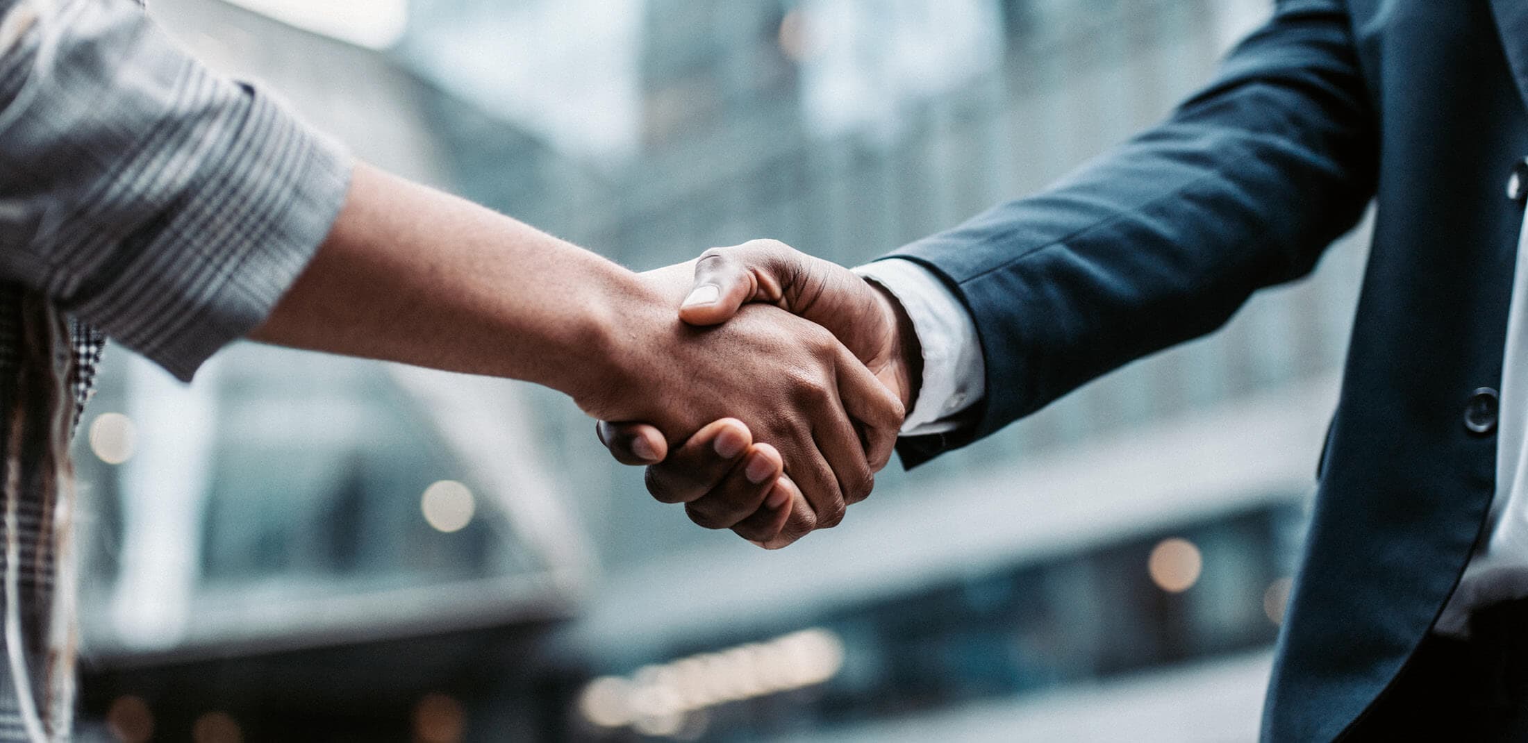 two people shaking their hands