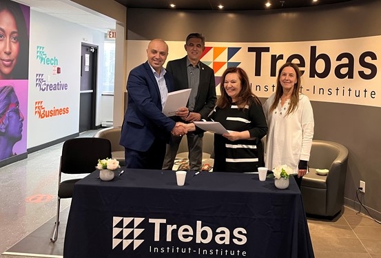 Student receiving award